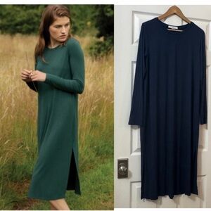 LAKE long navy lounge dress